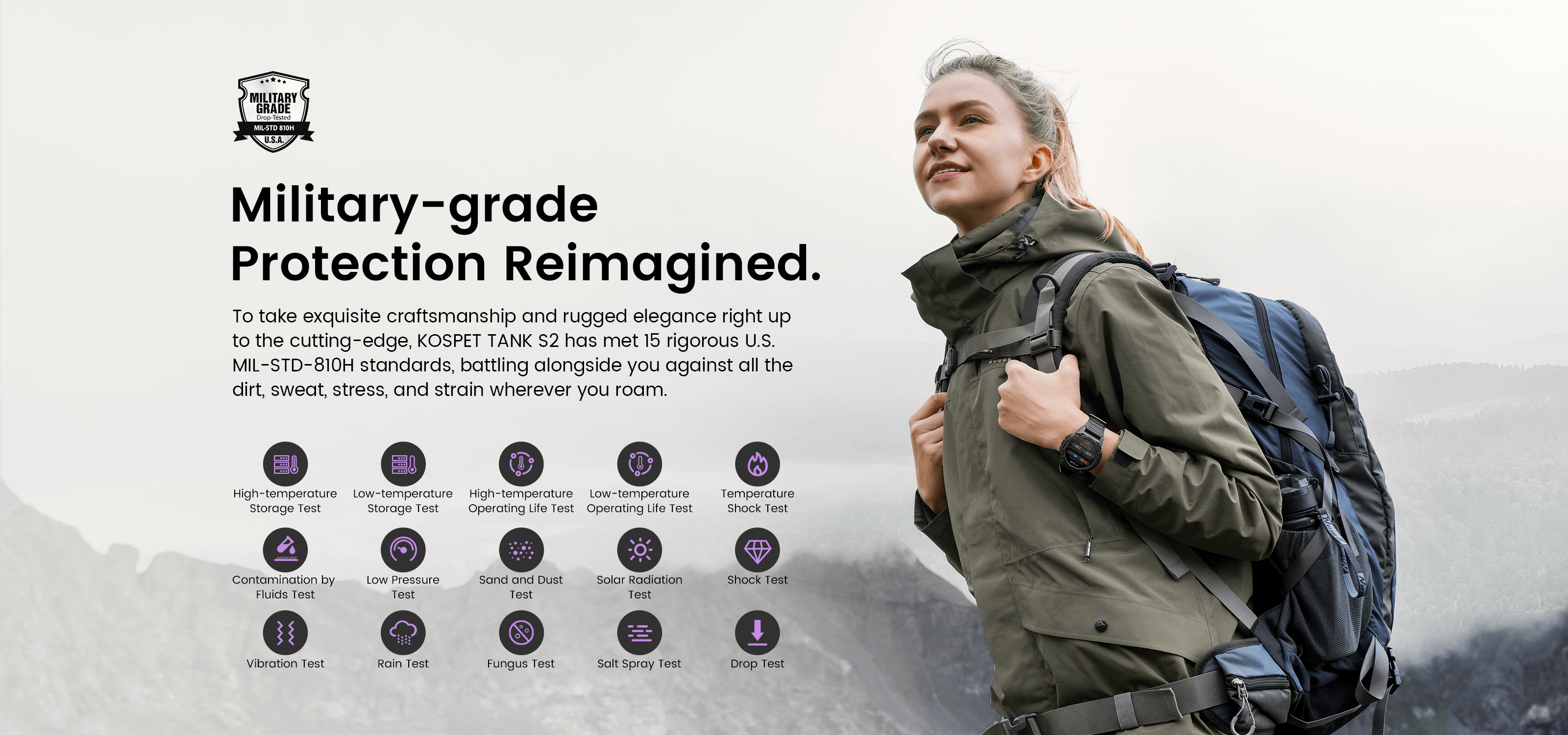 rigorous u.s. MIL-STD-810H standards Rugged