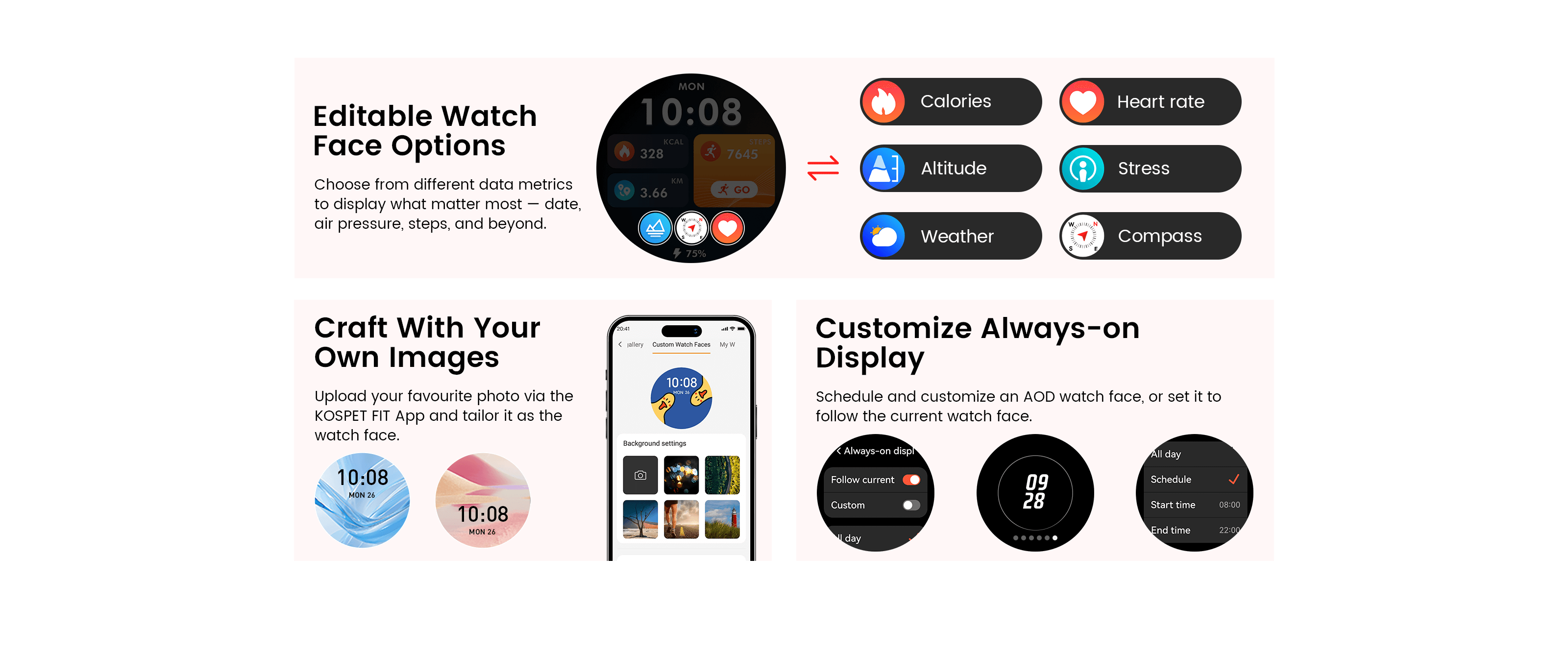 Edit watch faces AOD SmartWatch