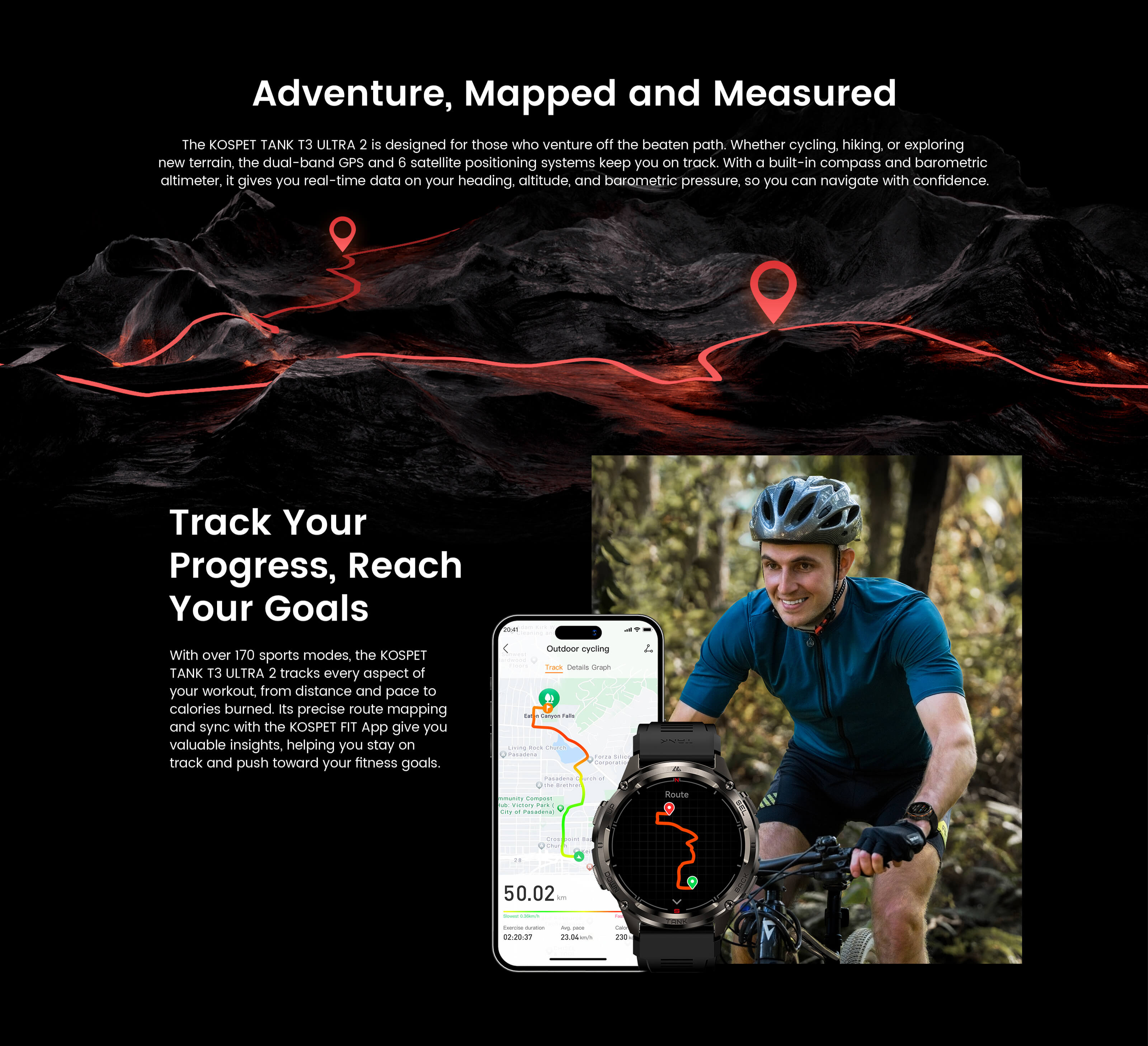 Gadgetoo Kospet Tank T3 Ultra 2 Rugged Smartwatch Special Edition Silicone + Steel Premium Strap Gadgetoo Kospet Tank T3 Ultra 2 Rugged Smartwatch Special Edition Silicone + Steel Premium Strap