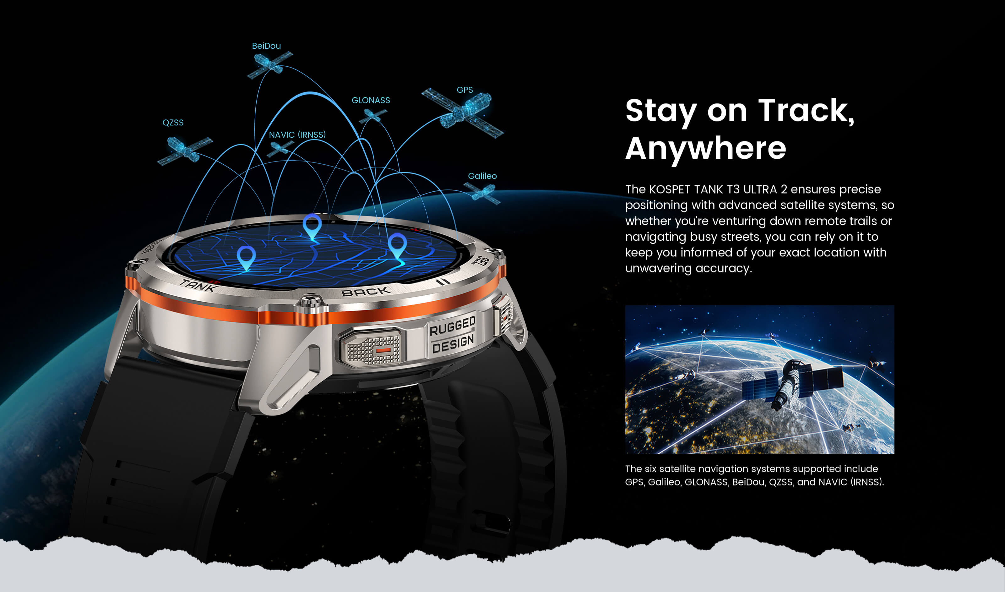 Gadgetoo Kospet Tank T3 Ultra 2 Rugged Smartwatch Special Edition Silicone + Steel Premium Strap Gadgetoo Kospet Tank T3 Ultra 2 Rugged Smartwatch Special Edition Silicone + Steel Premium Strap