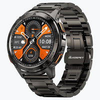 kospet-tank-3-smartwatch-black-with-steel-straps-#color_black^package_Silicone + Steel Premium