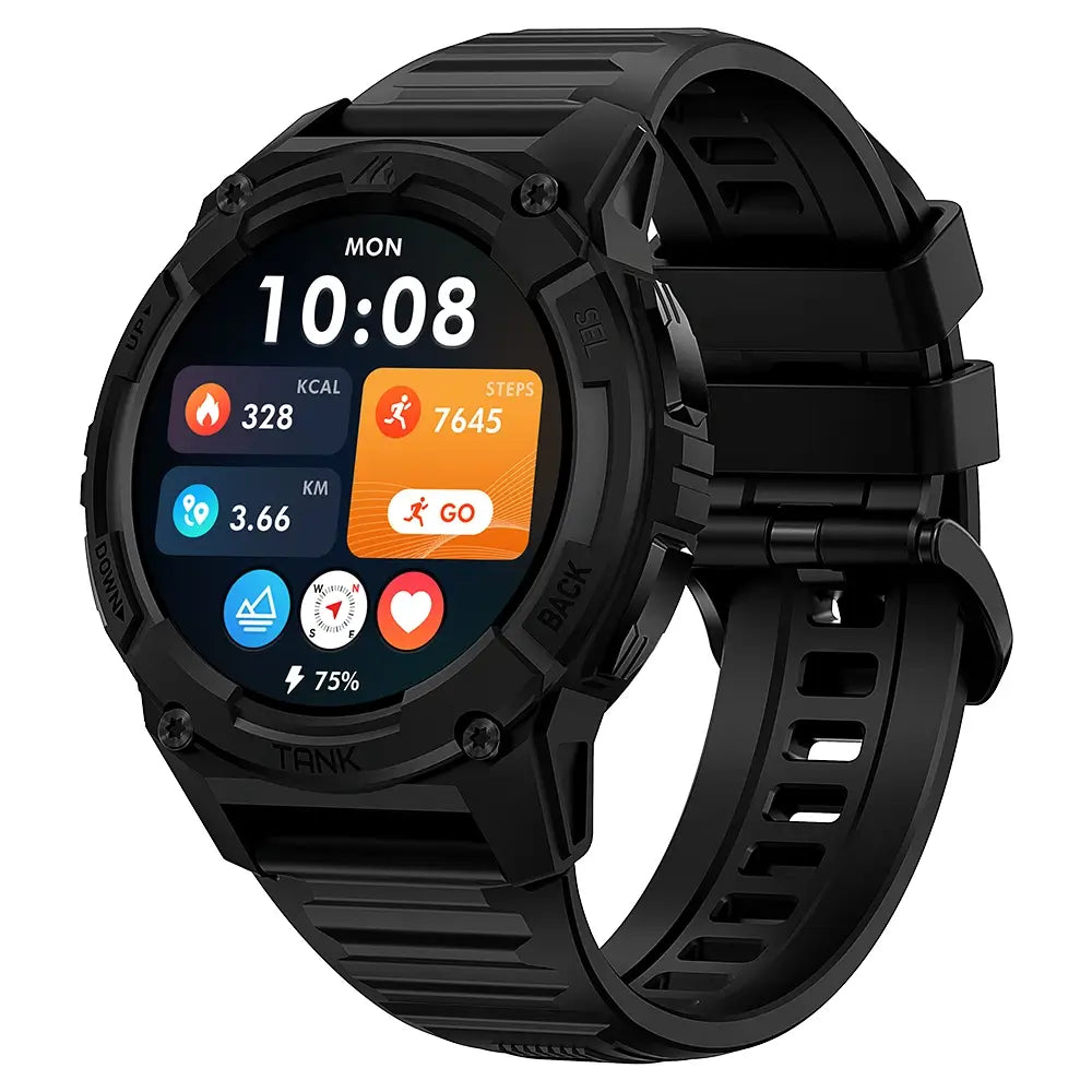 KOSPET TANK S2 Smartwatch with Waterproof Design and GPS-Black